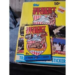 1991 Topps DESERT STORM - VICTORY SERIES- 8 cards and 1 sticker per pack.